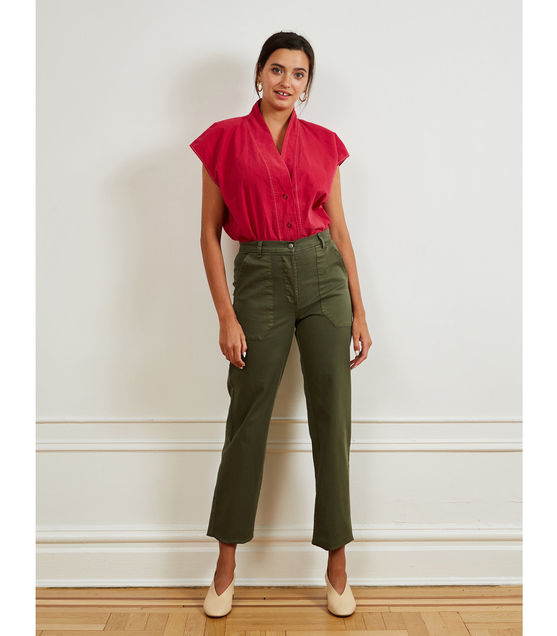 Loup - James Straight-Leg Work Pant - Pine -
