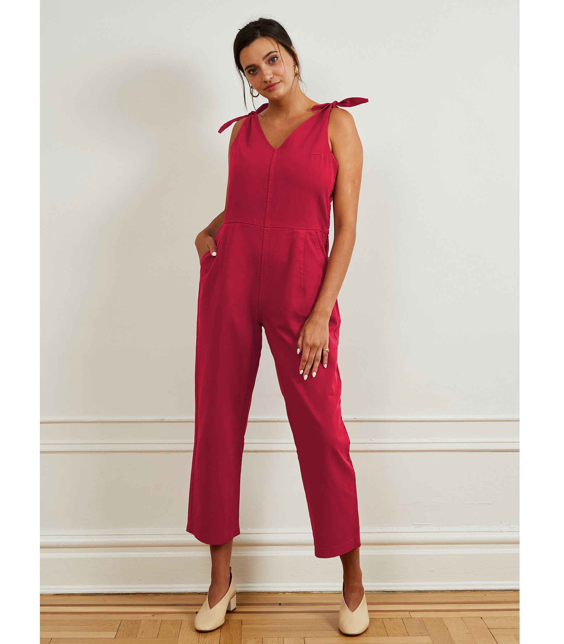 Loup - Slate Tie Strap Coveralls - Rose -