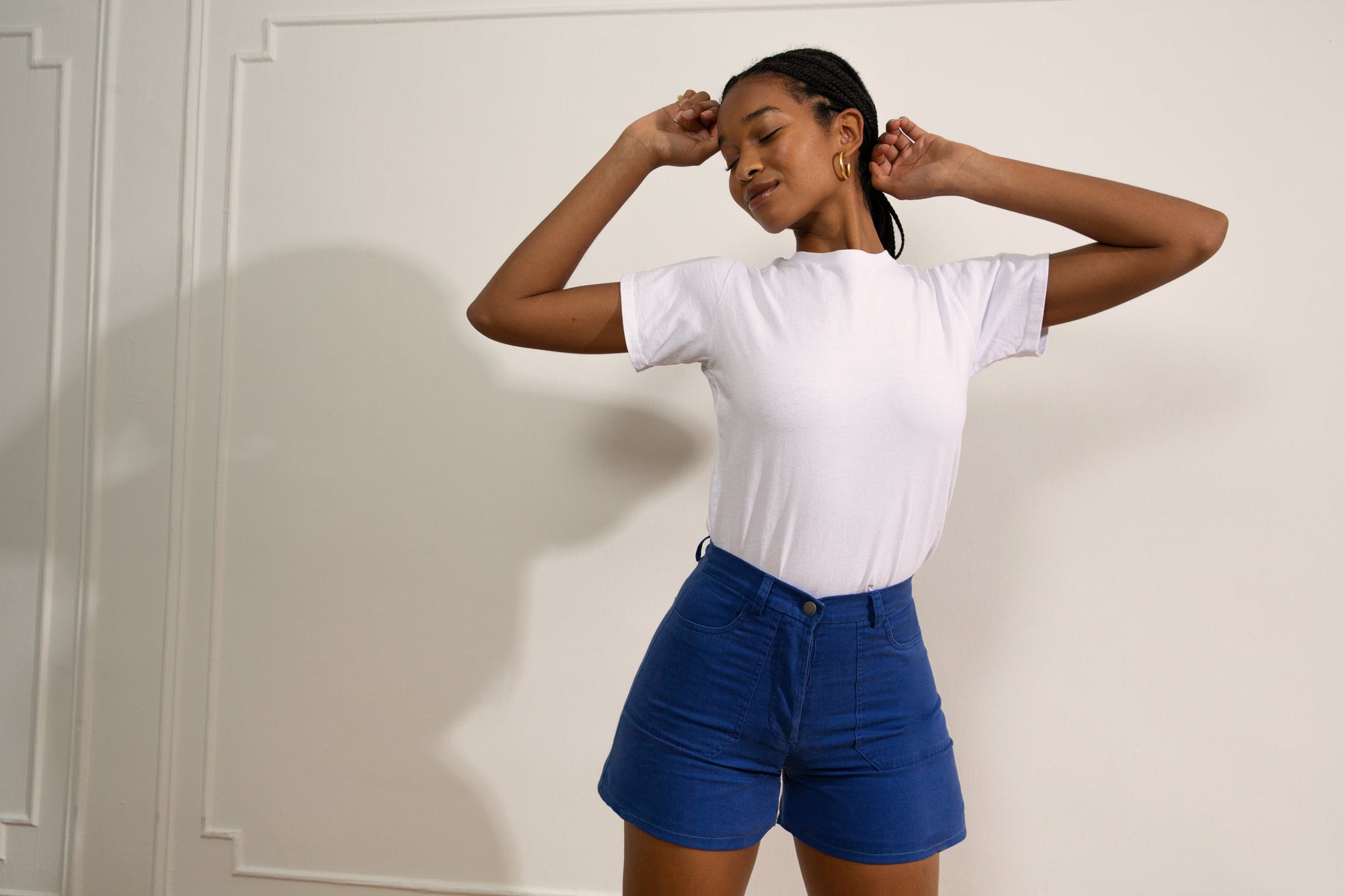 Loup - Simone High Waist Shorts - Royal -