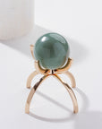 Luna Norte - Eye Of the Beholder Gemstone Sphere On Stand Set - Green Aventurine