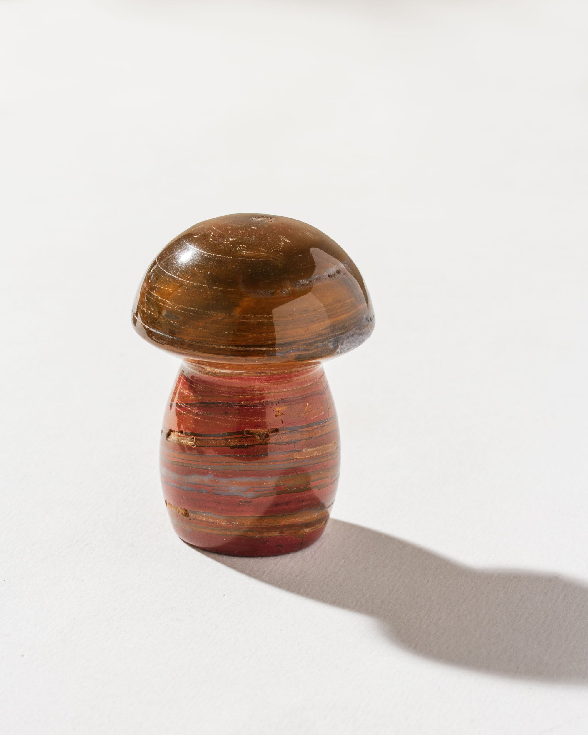 Luna Norte - Micro Dose Gemstone Standing Mushroom Crystal - Ocean Jasper - Dark