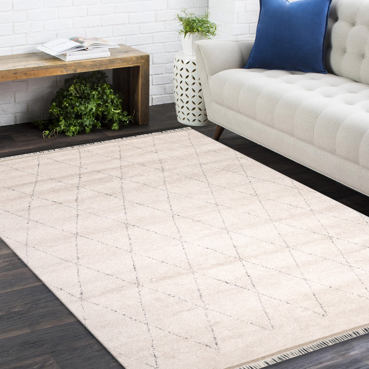 Solo Rugs - Shaggy Moroccan Hand-Knotted Bohemian Area Rug -
