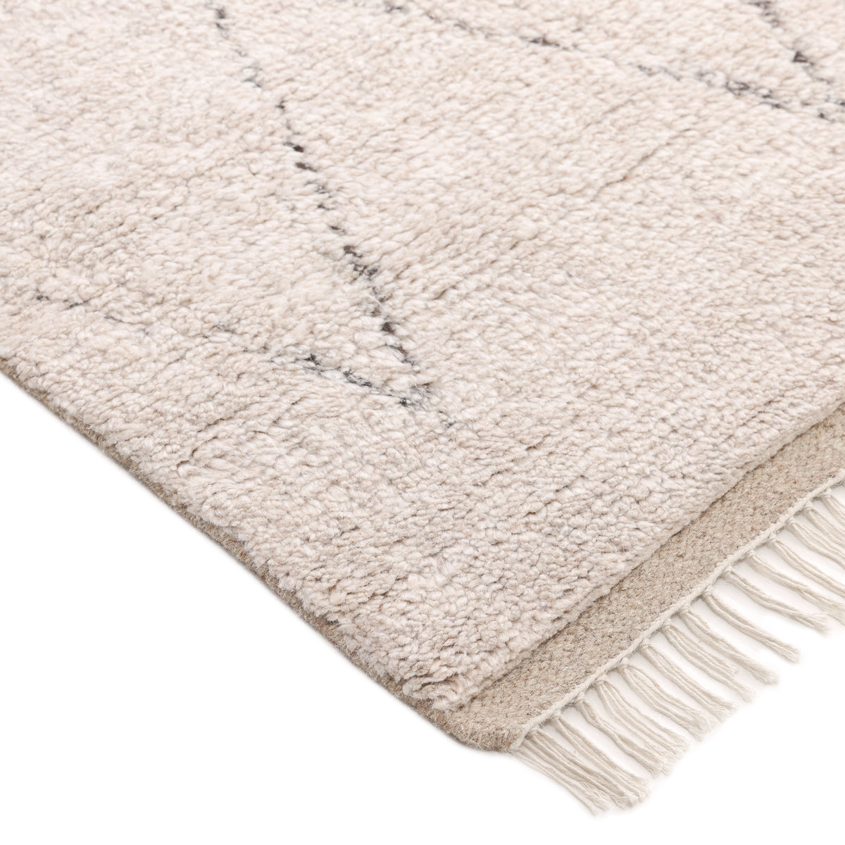 Solo Rugs - Shaggy Moroccan Hand-Knotted Bohemian Area Rug -