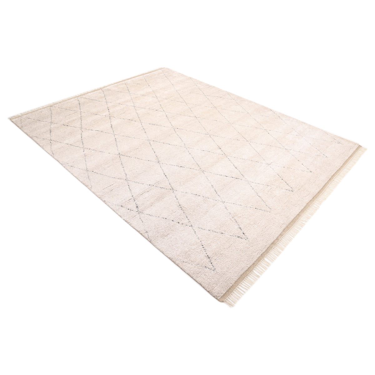 Solo Rugs - Shaggy Moroccan Hand-Knotted Bohemian Area Rug -