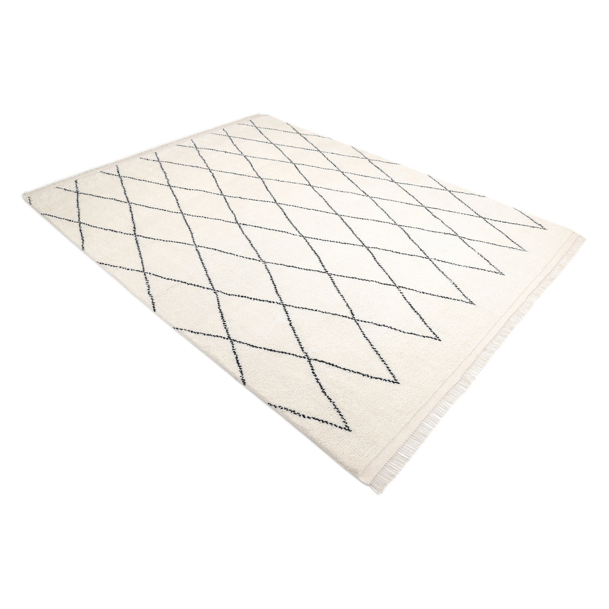 Solo Rugs - Shaggy Moroccan Hand-Knotted Bohemian Area Rug -