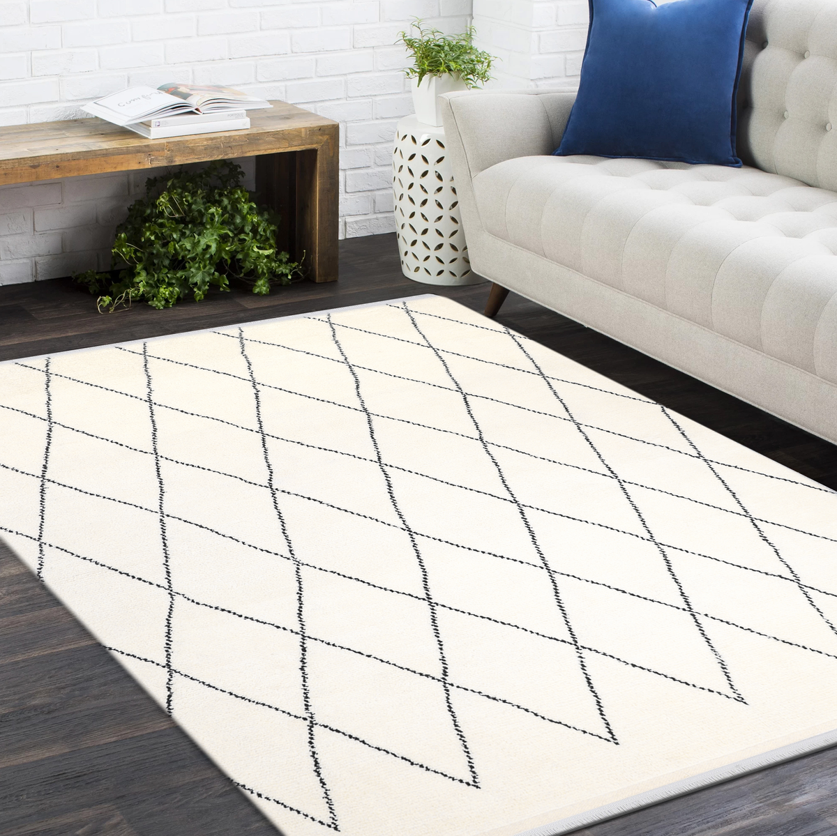 Solo Rugs - Shaggy Moroccan Hand-Knotted Bohemian Area Rug -
