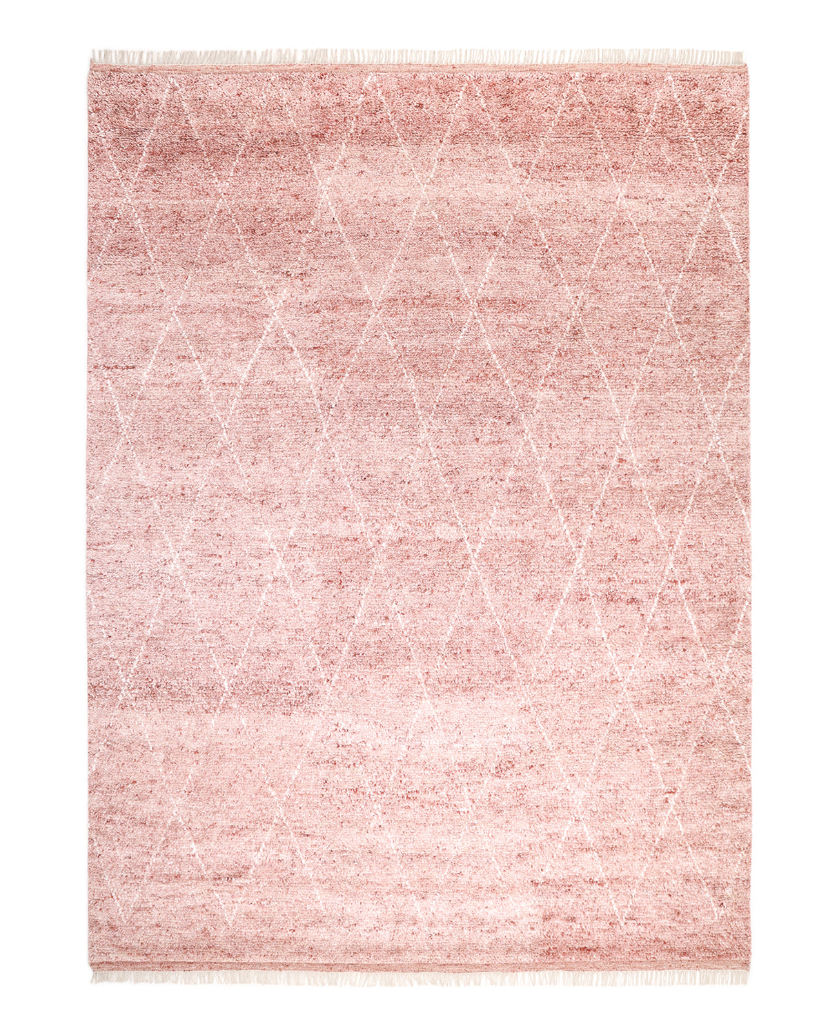 Solo Rugs - Shaggy Moroccan Hand-Knotted Bohemian Area Rug - Red Boho