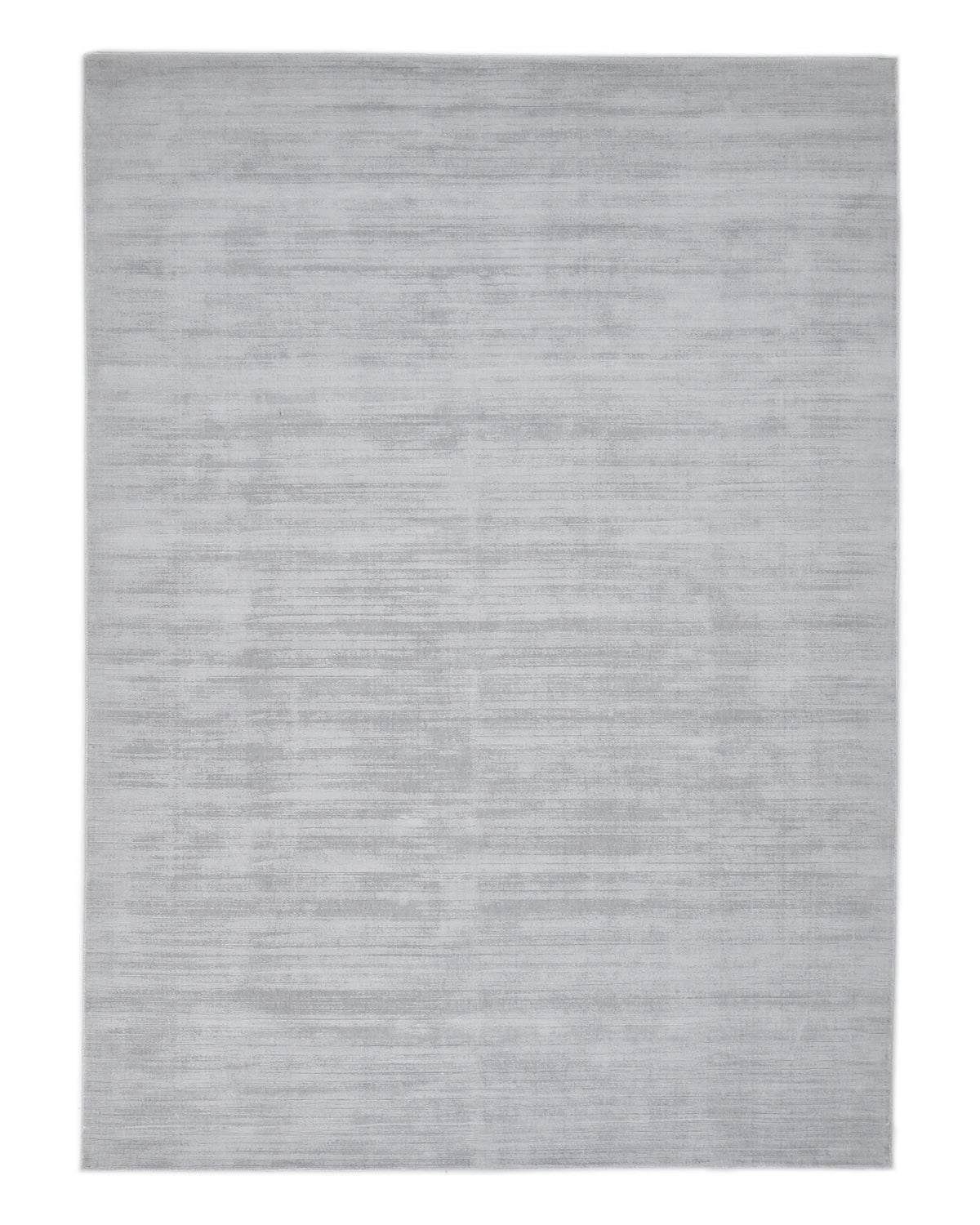 Solo Rugs - Milo Hand Loomed Contemporary Solid Area Rug - 5X8 Silver Modern - Contemporary