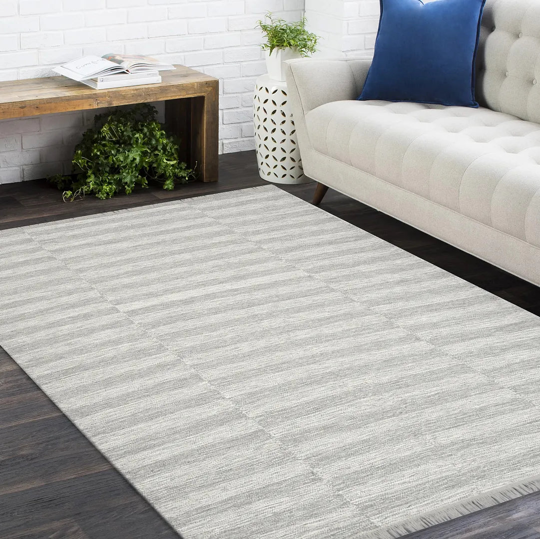 Solo Rugs - Louella Hand Woven Contemporary Flatweave Area Rug -