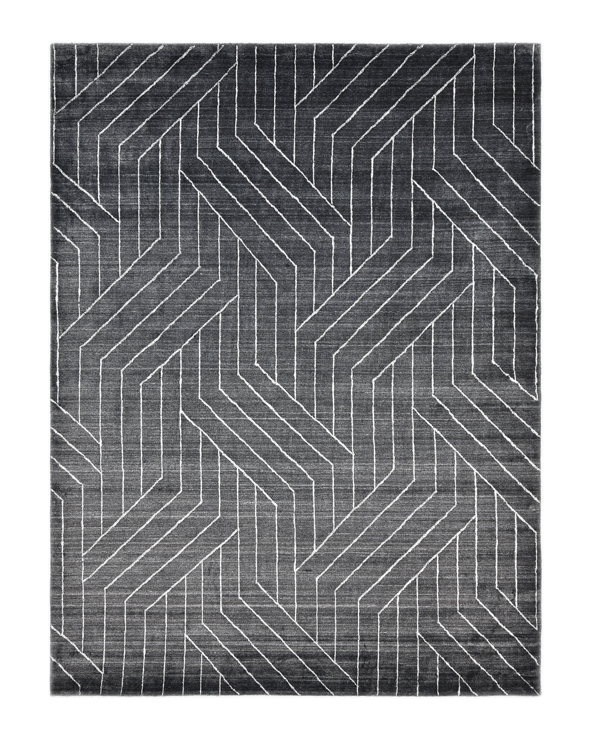 Solo Rugs - Kali Hand Loomed Contemporary Modern Area Rug - Gray Modern - Contemporary