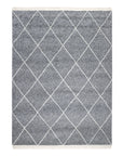 Solo Rugs - Wallis Hand-Knotted Bohemian Moroccan Area Rug - 5X8 Gray Boho