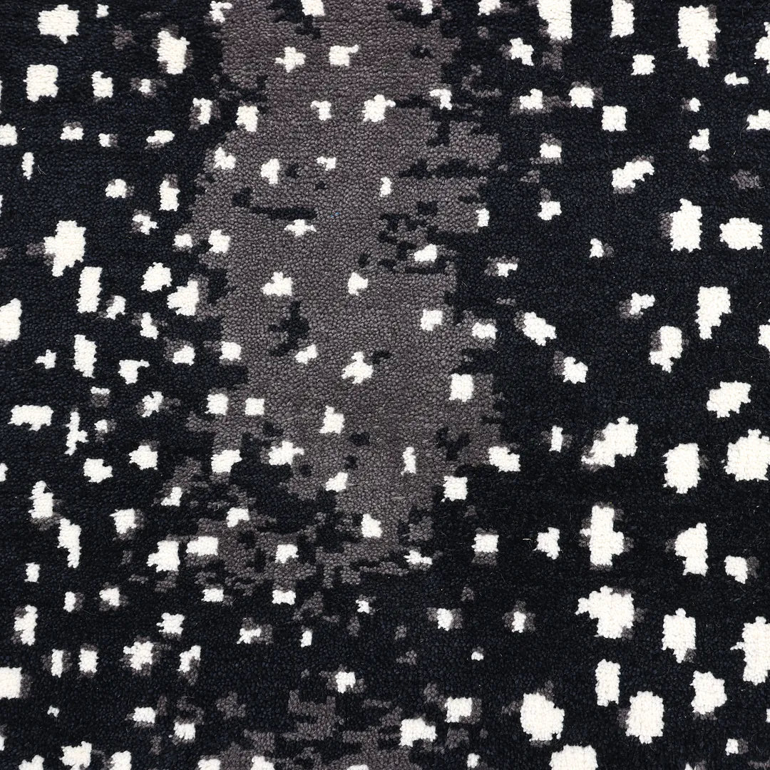 Solo Rugs - Louis Hand Knotted Contemporary Modern Animal Print Wool Black Area Rug -