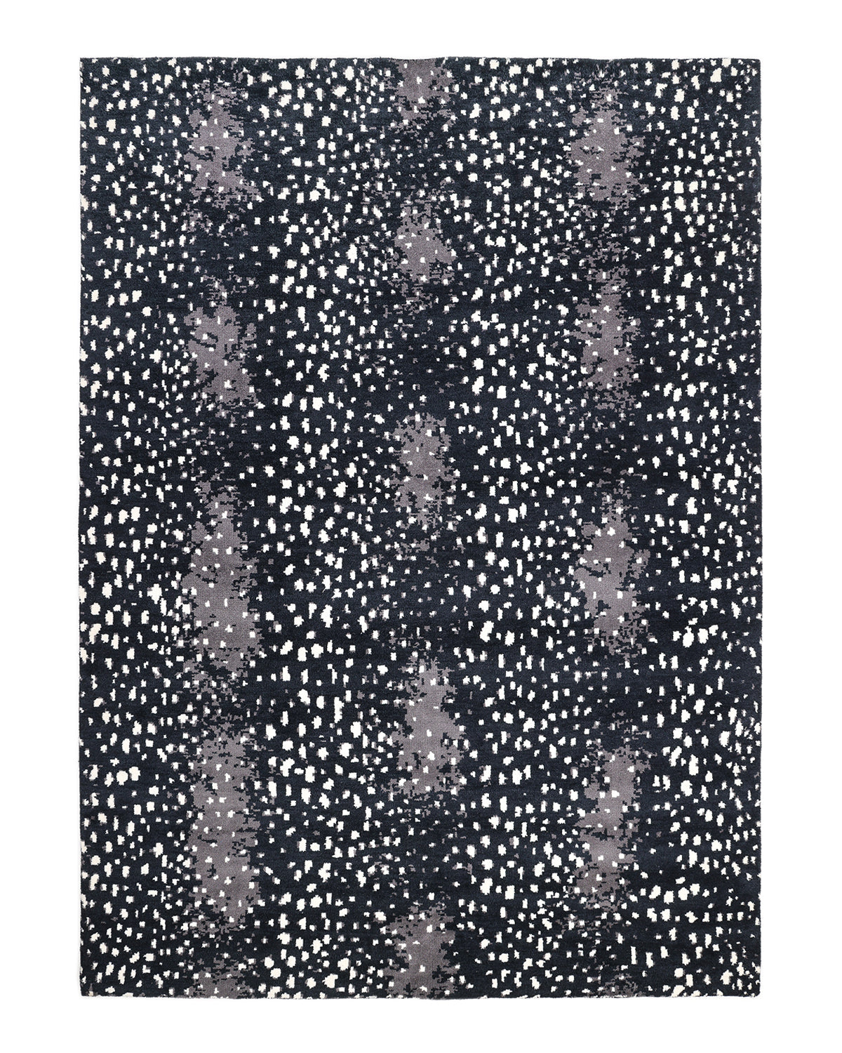 Solo Rugs - Louis Hand Knotted Contemporary Modern Animal Print Wool Black Area Rug - Black Modern - Contemporary