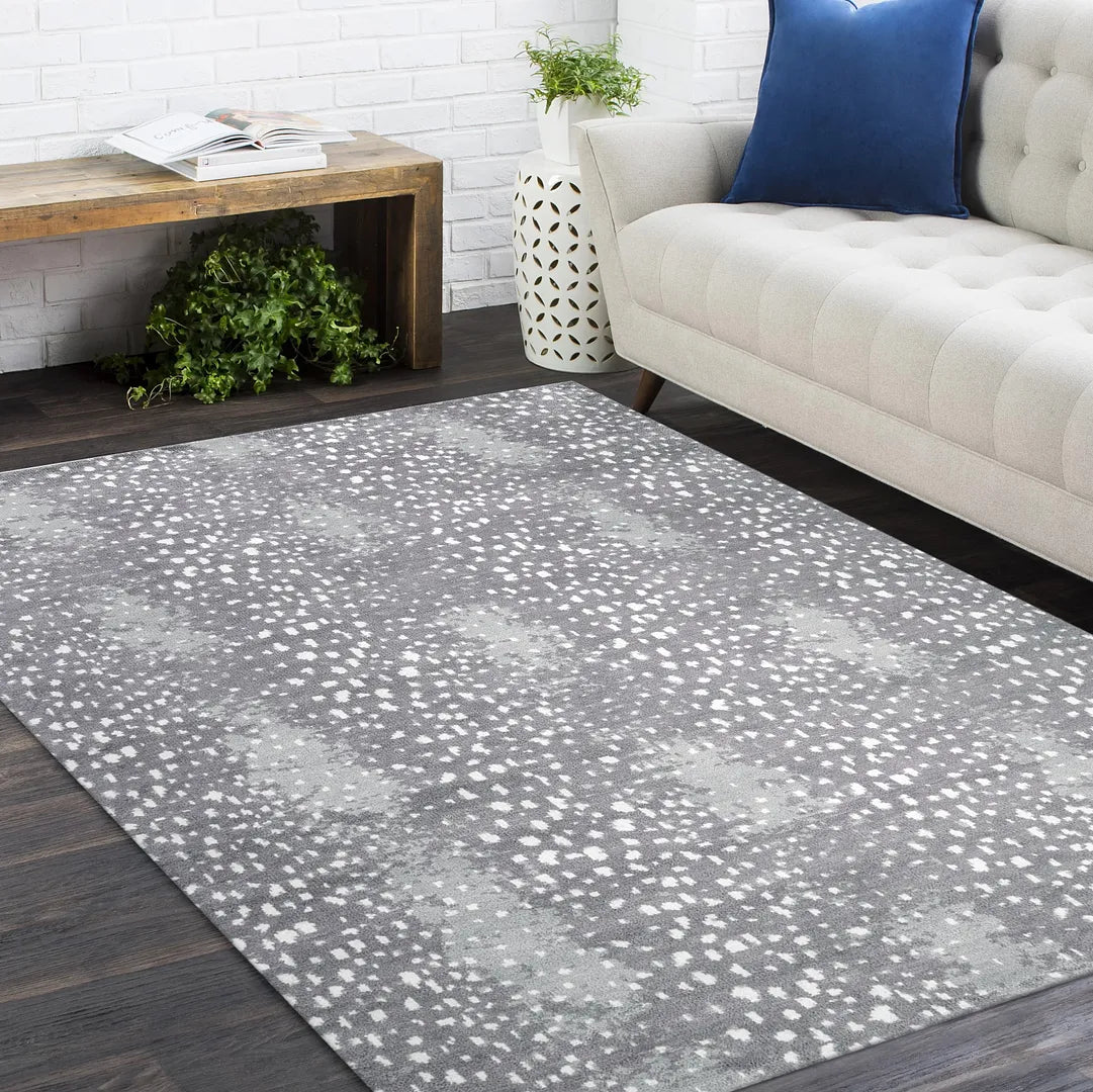 Solo Rugs - Louis Hand Knotted Contemporary Modern Animal Print Wool Black Area Rug -