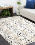 Solo Rugs - Louis Hand Knotted Contemporary Modern Animal Print Wool Black Area Rug -