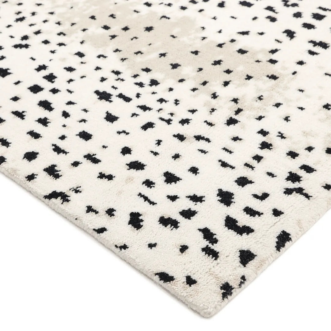 Solo Rugs - Louis Hand Knotted Contemporary Modern Animal Print Wool Black Area Rug -