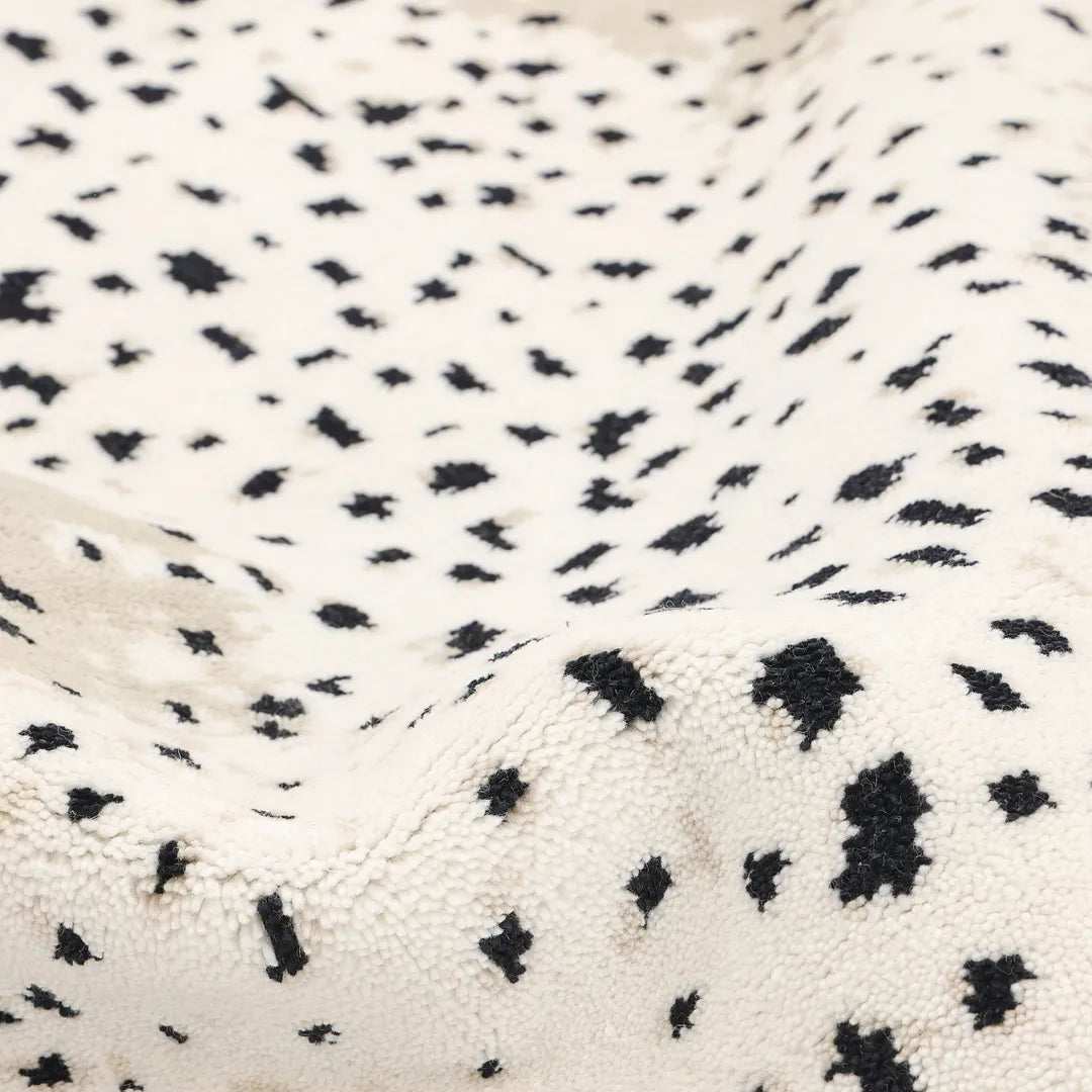 Solo Rugs - Louis Hand Knotted Contemporary Modern Animal Print Wool Black Area Rug -