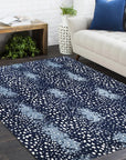 Solo Rugs - Louis Hand Knotted Contemporary Modern Animal Print Wool Black Area Rug -
