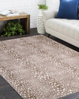 Solo Rugs - Louis Hand Knotted Contemporary Modern Animal Print Wool Black Area Rug -