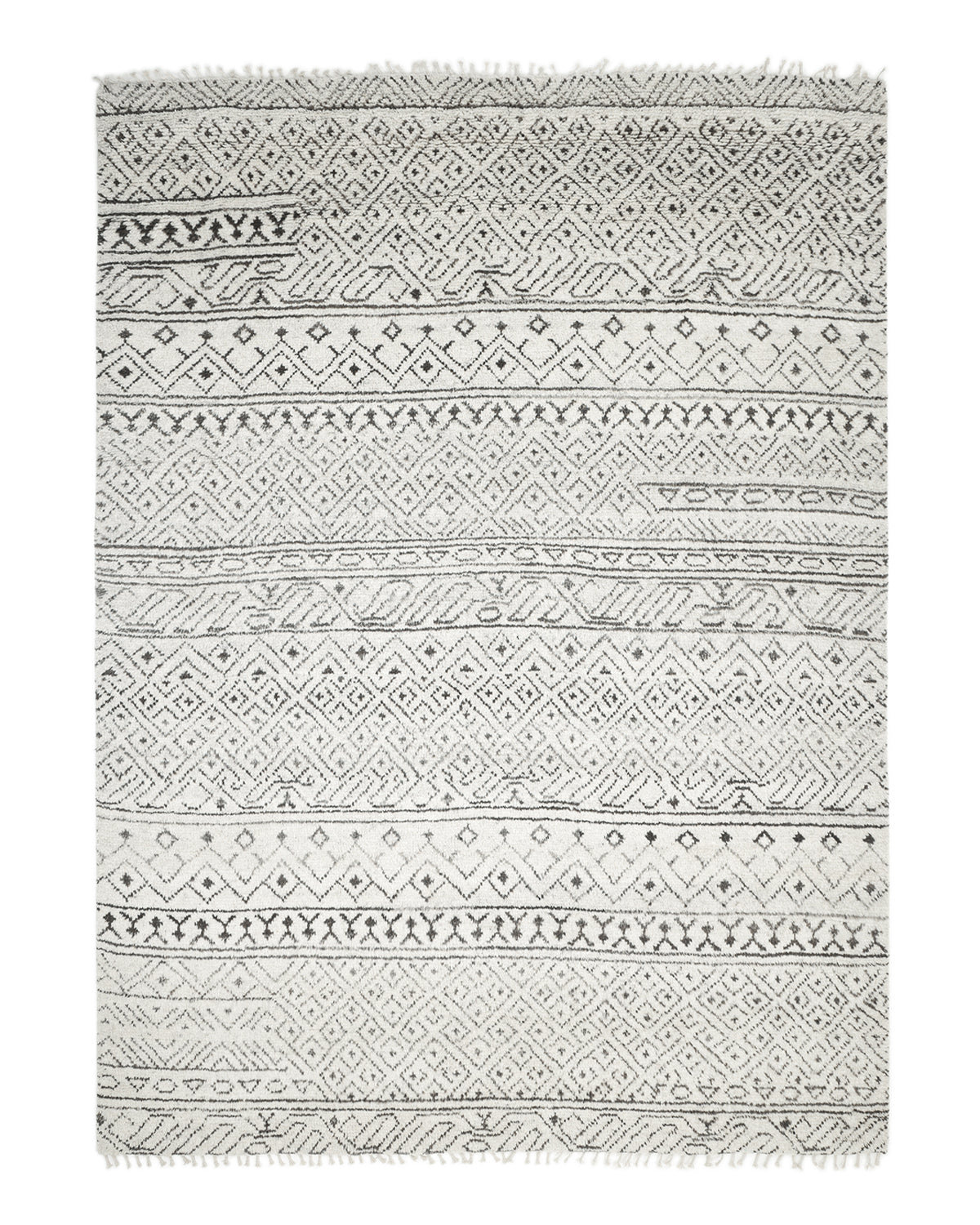 Solo Rugs - Thomas Hand-Knotted Bohemian Moroccan Area Rug - 5X8 Gray Boho