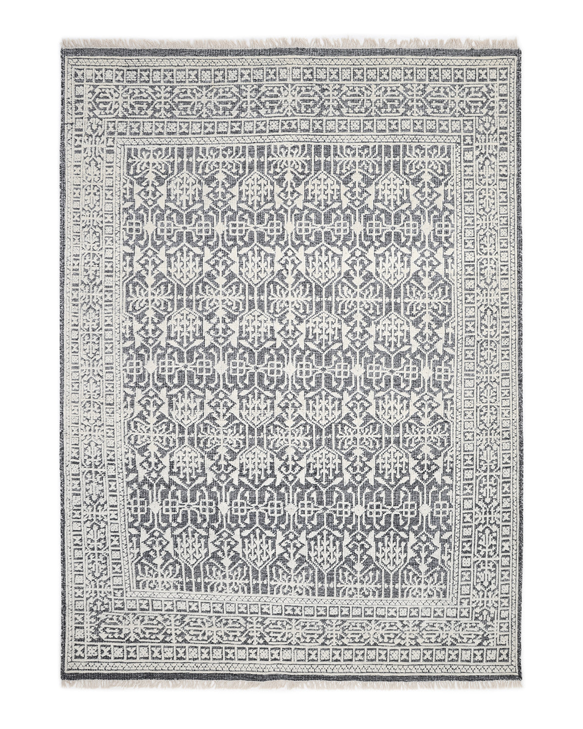 Solo Rugs - Yvonne Hand-Knotted Contemporary Transitional Area Rug - Gray Modern - Contemporary