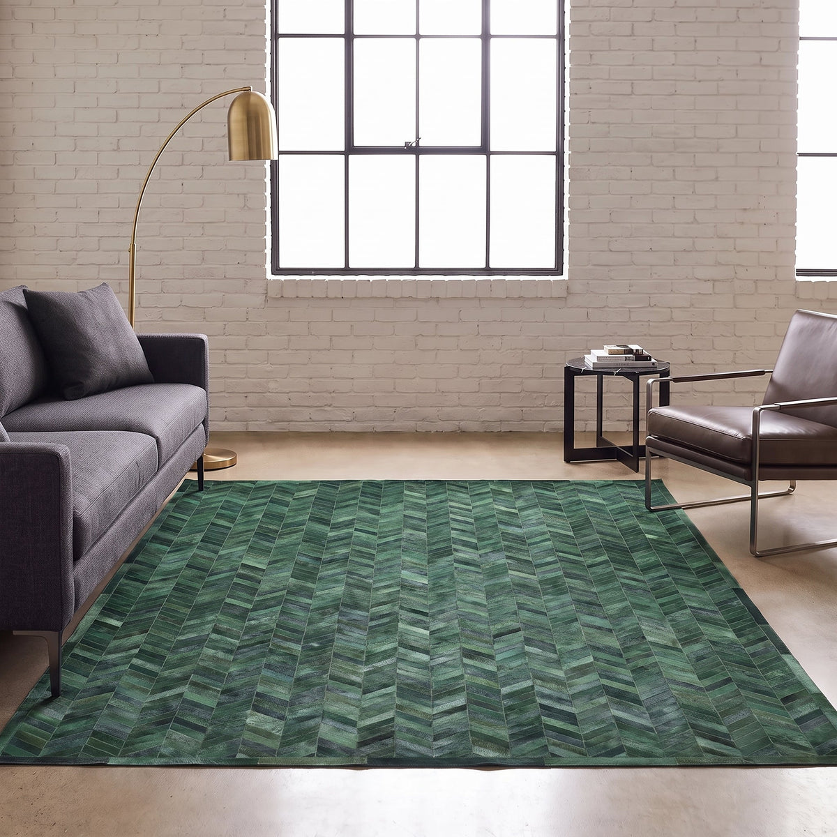 Solo Rugs - Meir Handmade Contemporary Cowhide Area Rug -