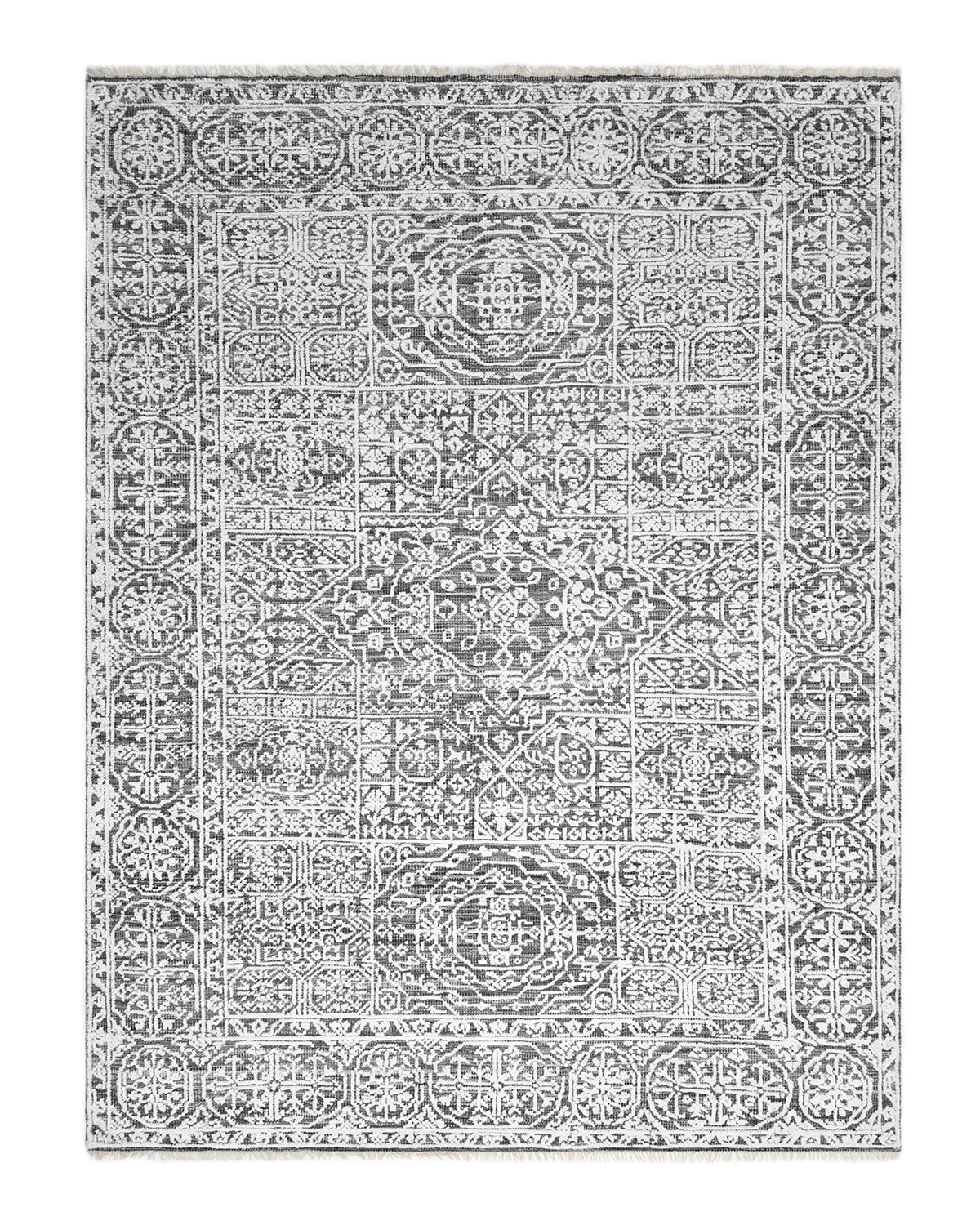 Solo Rugs - Charles Hand Loomed Contemporary Transitional Area Rug - Gray Modern - Contemporary