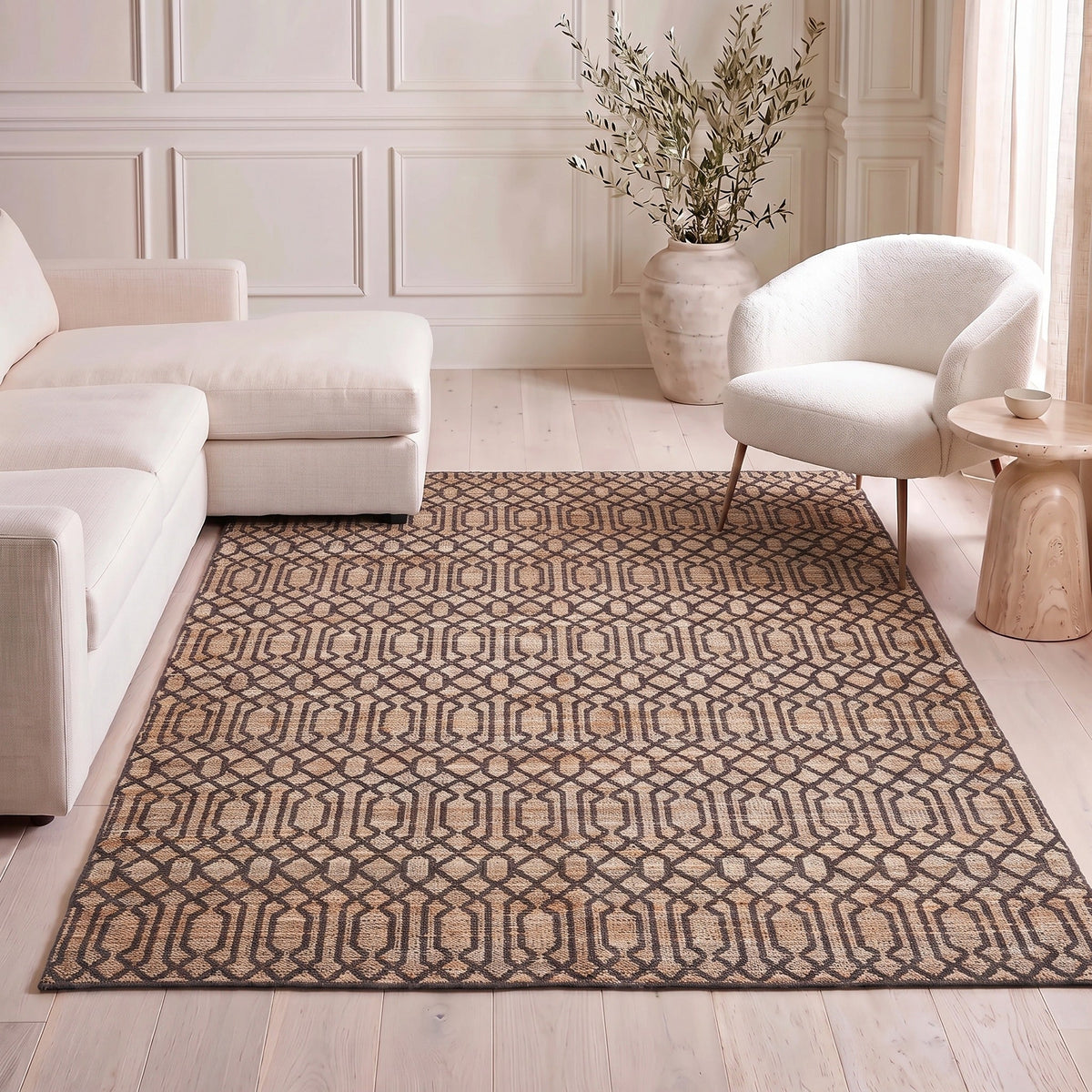 Solo Rugs - Sophie Hand Woven Contemporary Transitional Jute Area Rug -