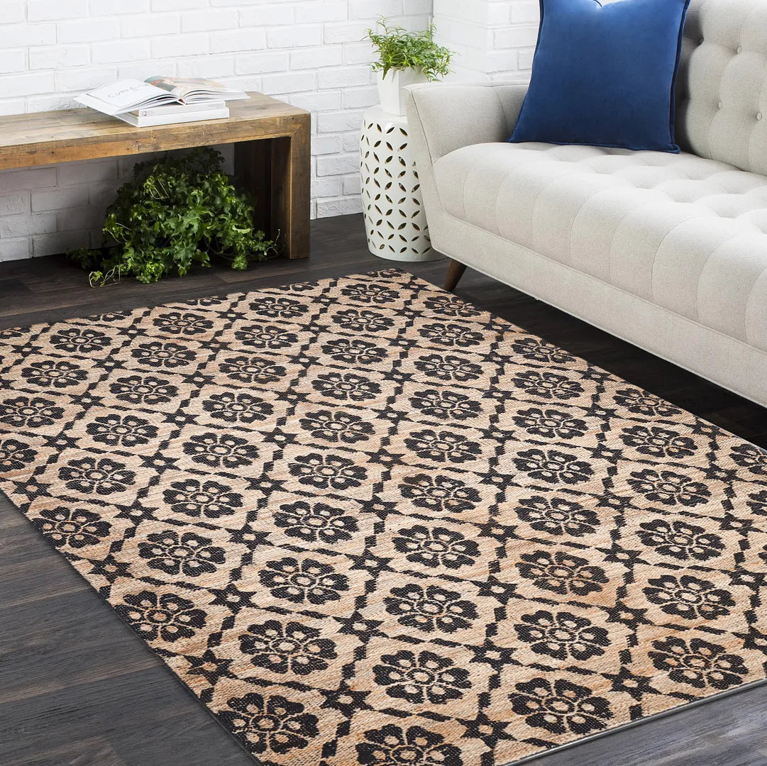 Solo Rugs - Edith Hand Woven Contemporary Transitional Jute Area Rug -