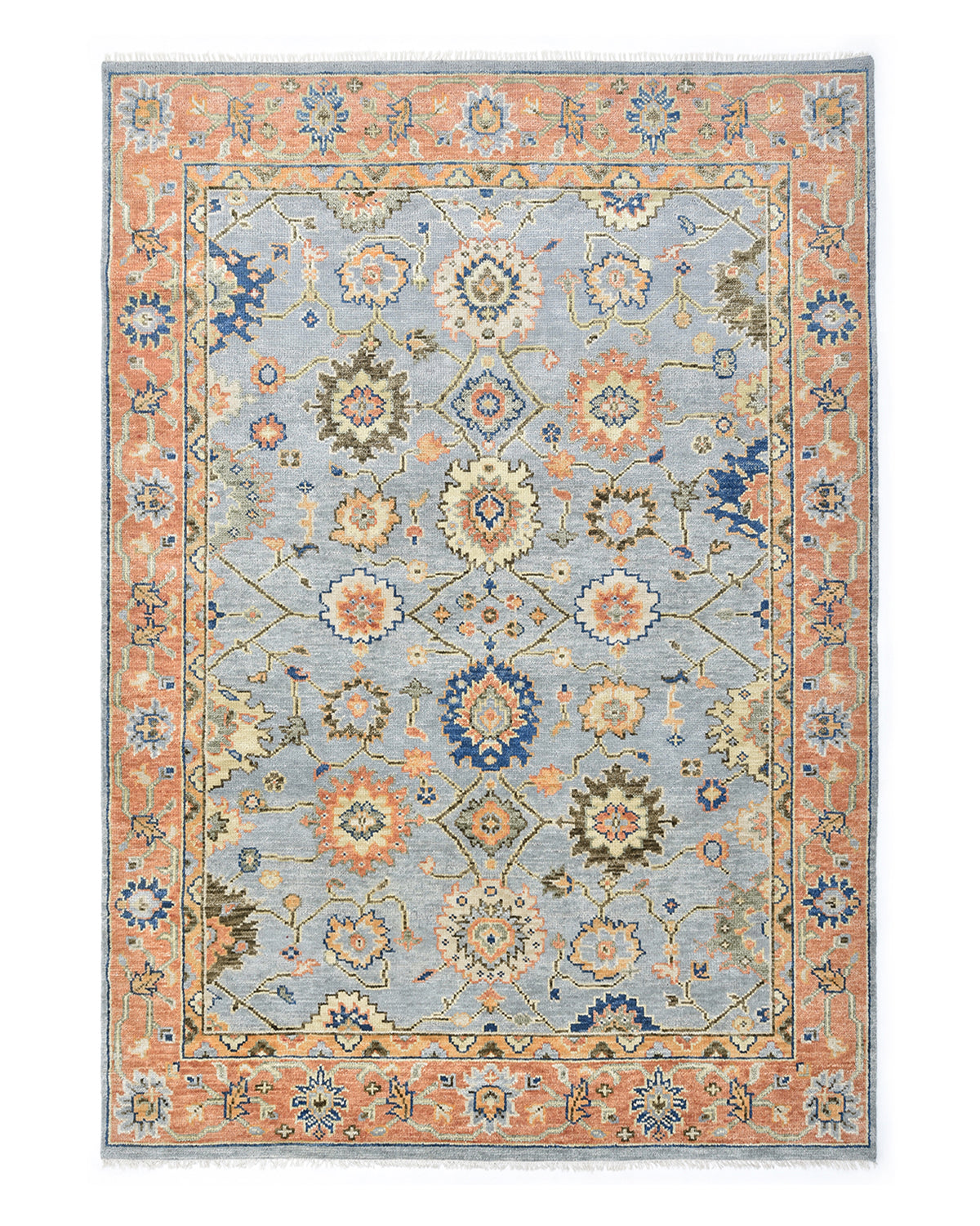 Solo Rugs - Liza Hand Knotted Contemporary Transitional Area Rug - 6X9 Gray Modern - Contemporary