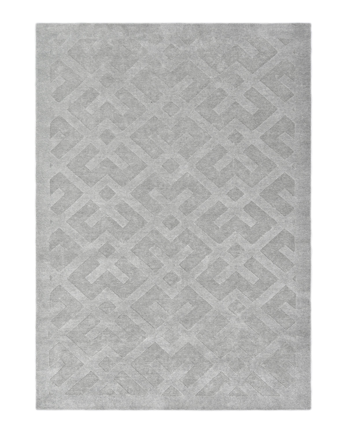 Solo Rugs - Arlo Indoor/Outdoor Hand Loomed Contemporary Modern Area Rug - 5X8 Gray Modern - Contemporary