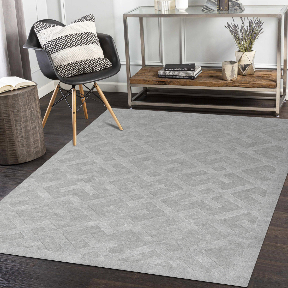 Solo Rugs - Arlo Indoor/Outdoor Hand Loomed Contemporary Modern Area Rug -