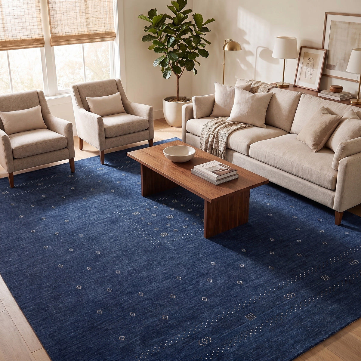 Solo Rugs - Simi Hand Loomed Bohemian Gabbeh Area Rug -
