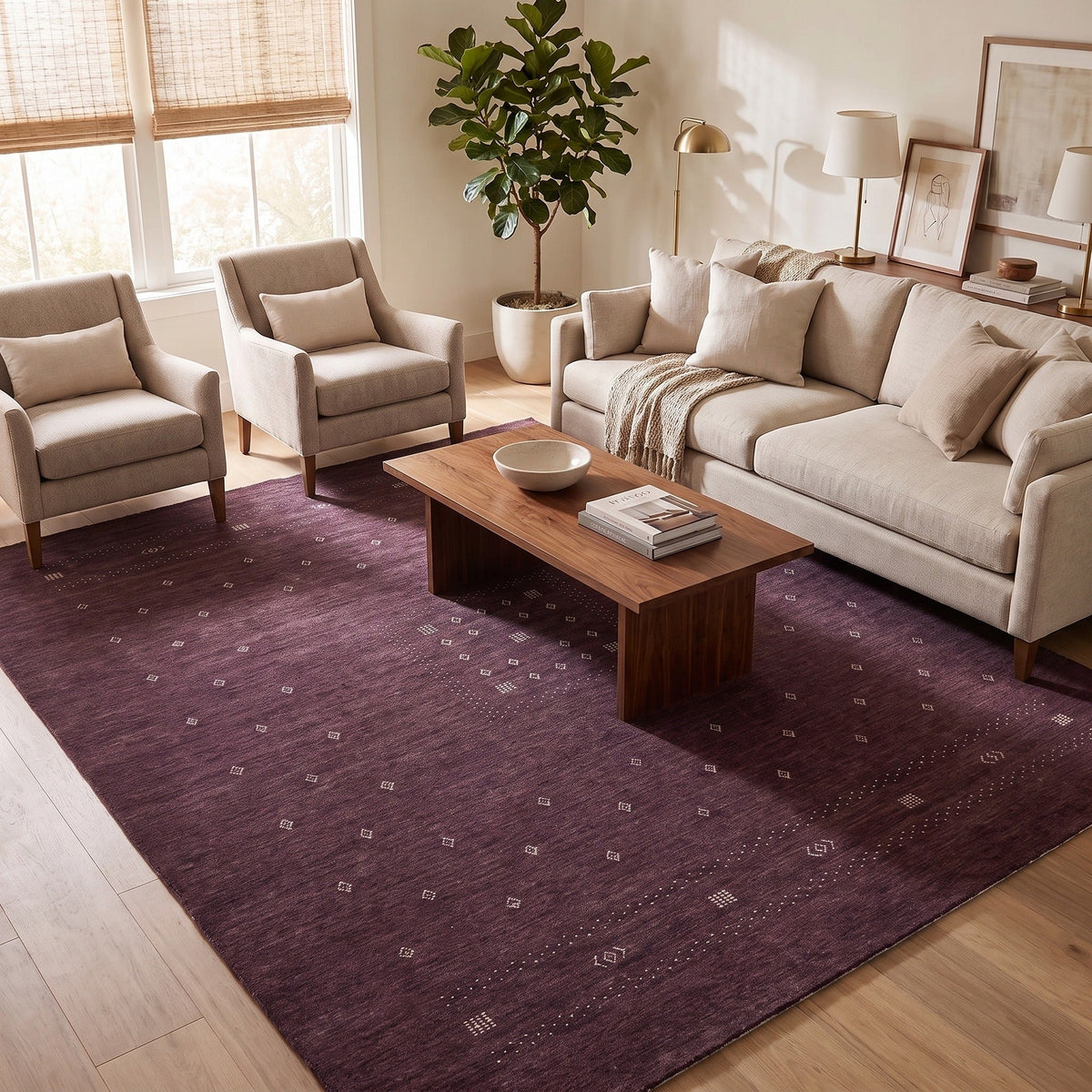 Solo Rugs - Simi Hand Loomed Bohemian Gabbeh Area Rug -