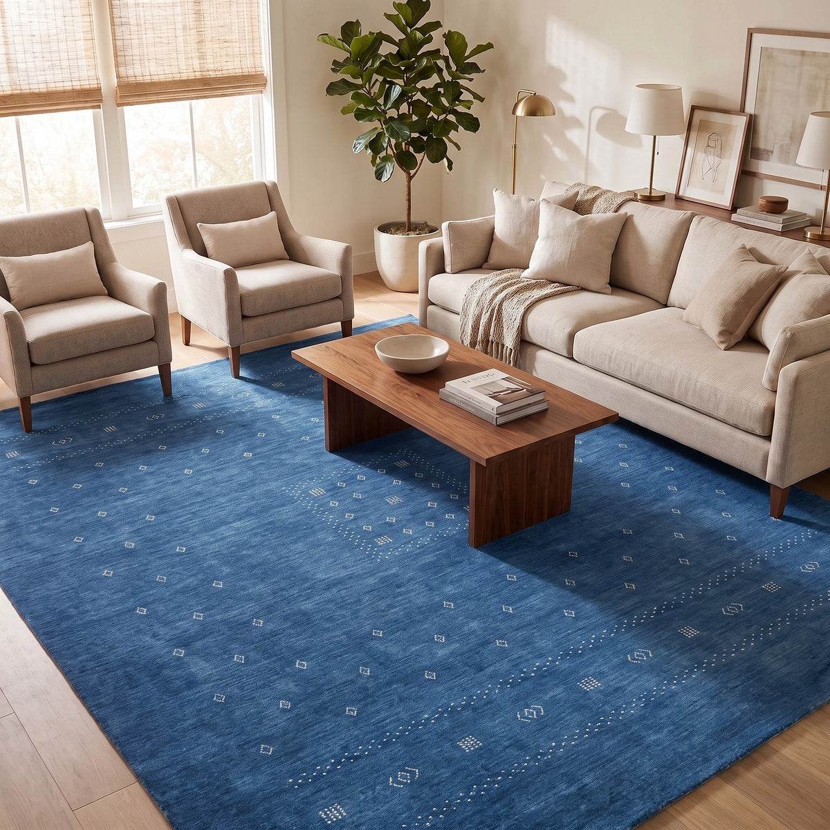 Solo Rugs - Simi Hand Loomed Bohemian Gabbeh Area Rug -