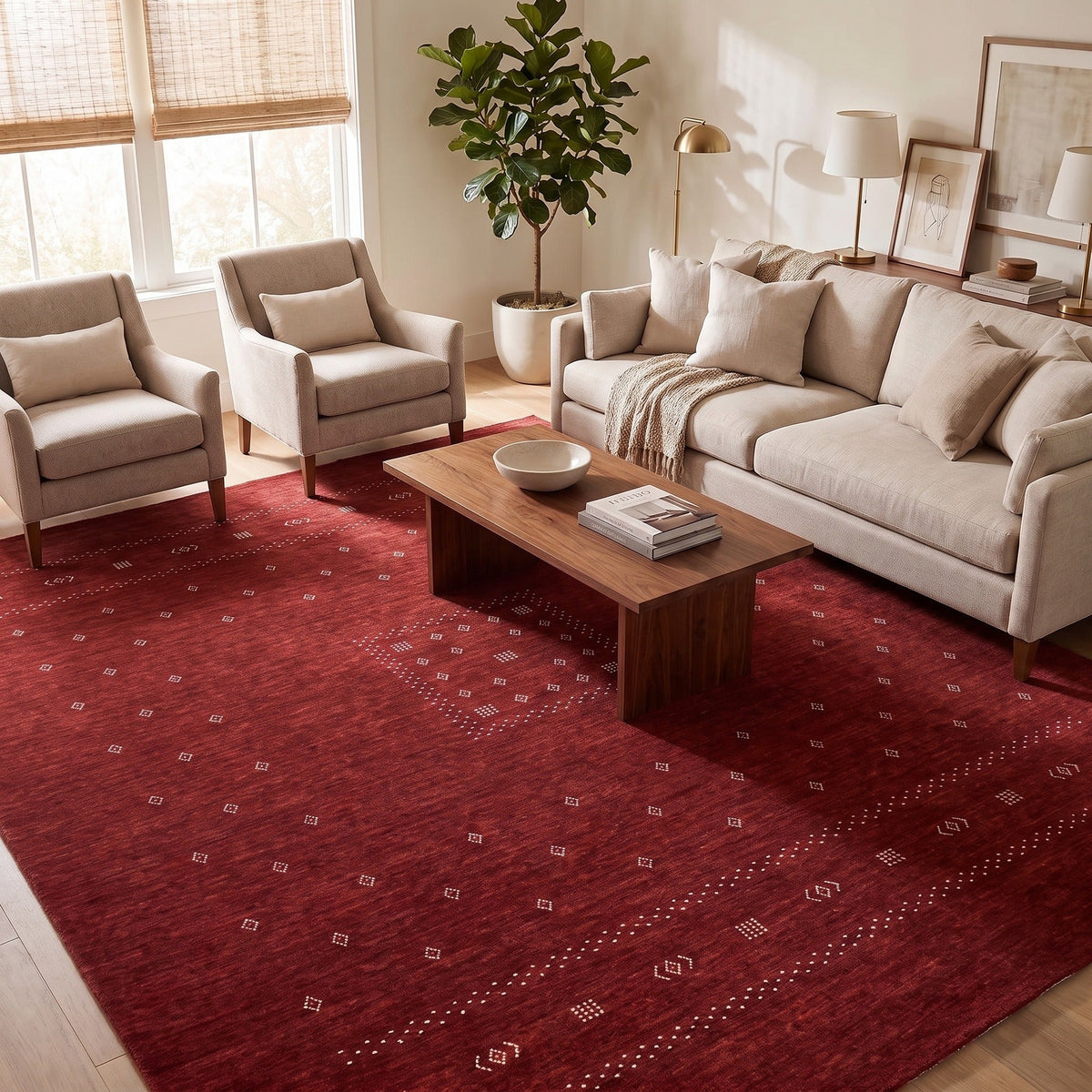 Solo Rugs - Simi Hand Loomed Bohemian Gabbeh Area Rug -