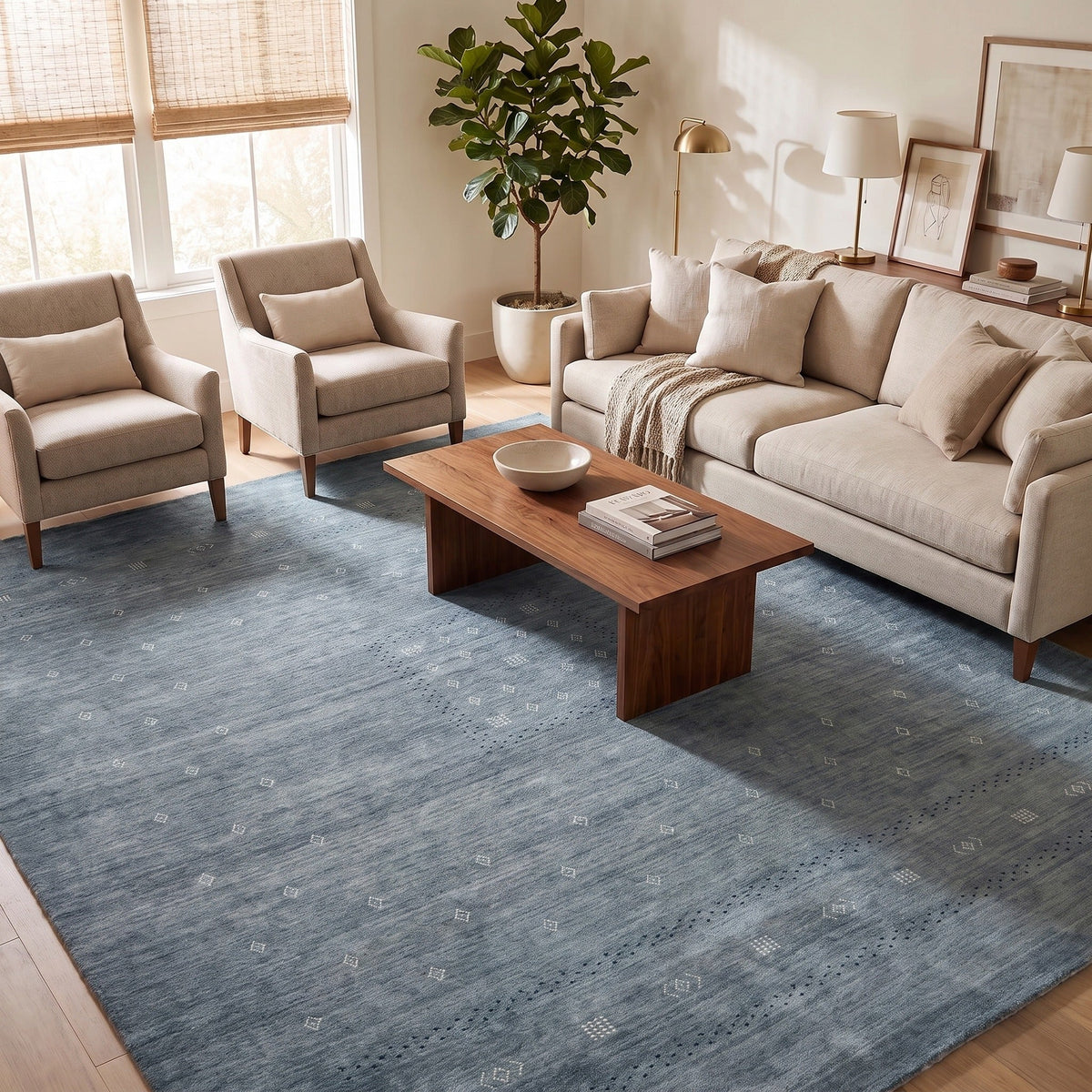 Solo Rugs - Simi Hand Loomed Bohemian Gabbeh Area Rug -