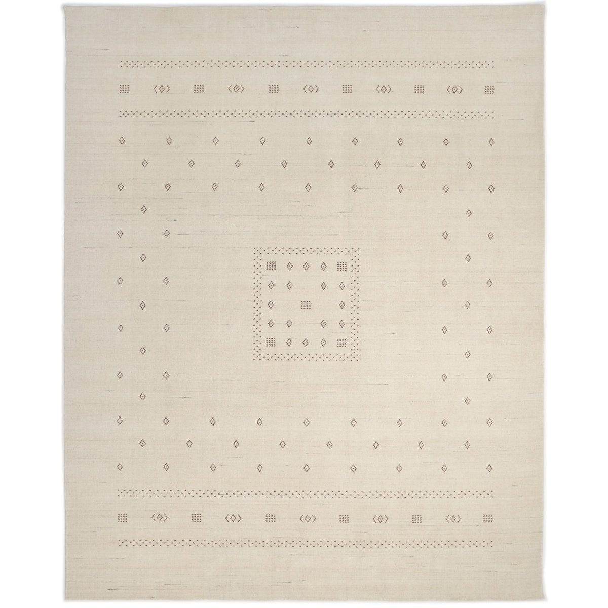 Solo Rugs - Simi Hand Loomed Bohemian Gabbeh Area Rug - 3X5 Snow Boho