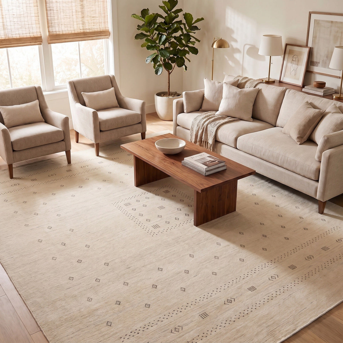 Solo Rugs - Simi Hand Loomed Bohemian Gabbeh Area Rug -