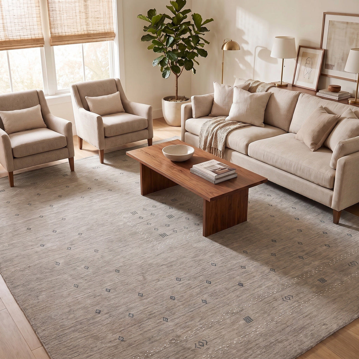 Solo Rugs - Simi Hand Loomed Bohemian Gabbeh Area Rug -