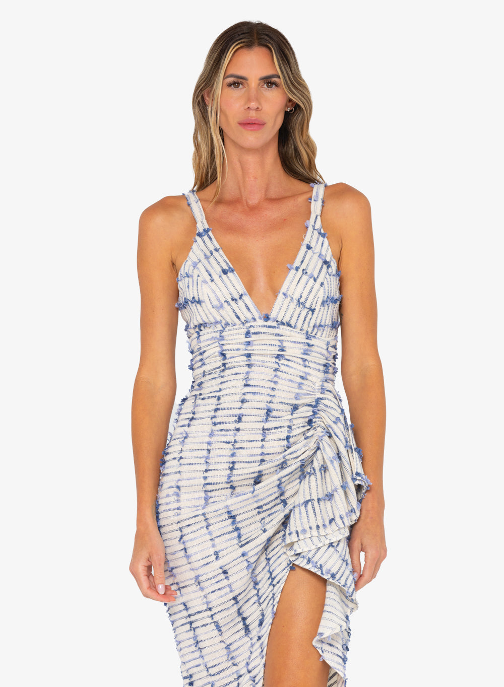 JBQ - Sasha Dress - Blue Oatmeal -