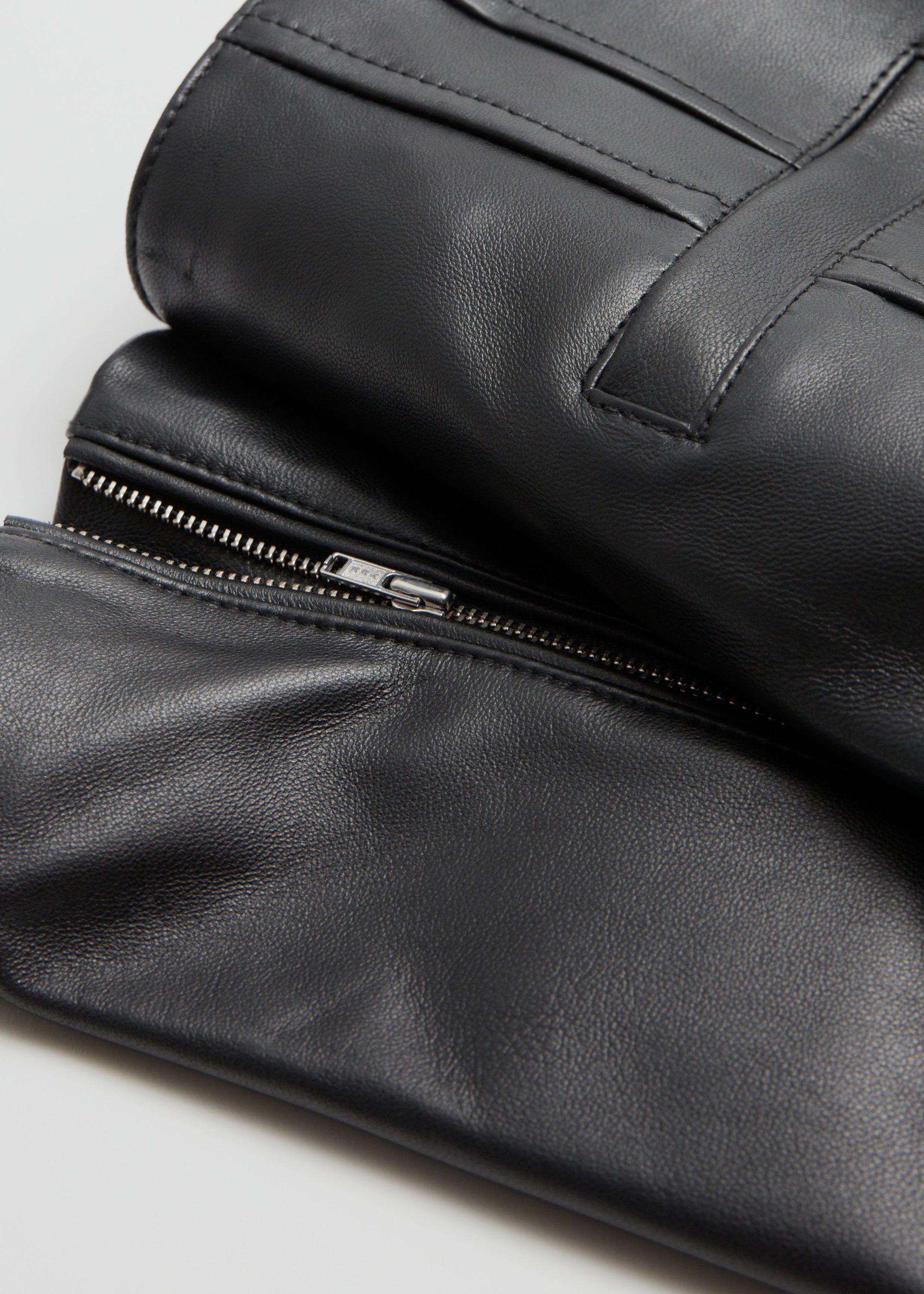 & Other Stories - Carbon Leather Trousers - Black -
