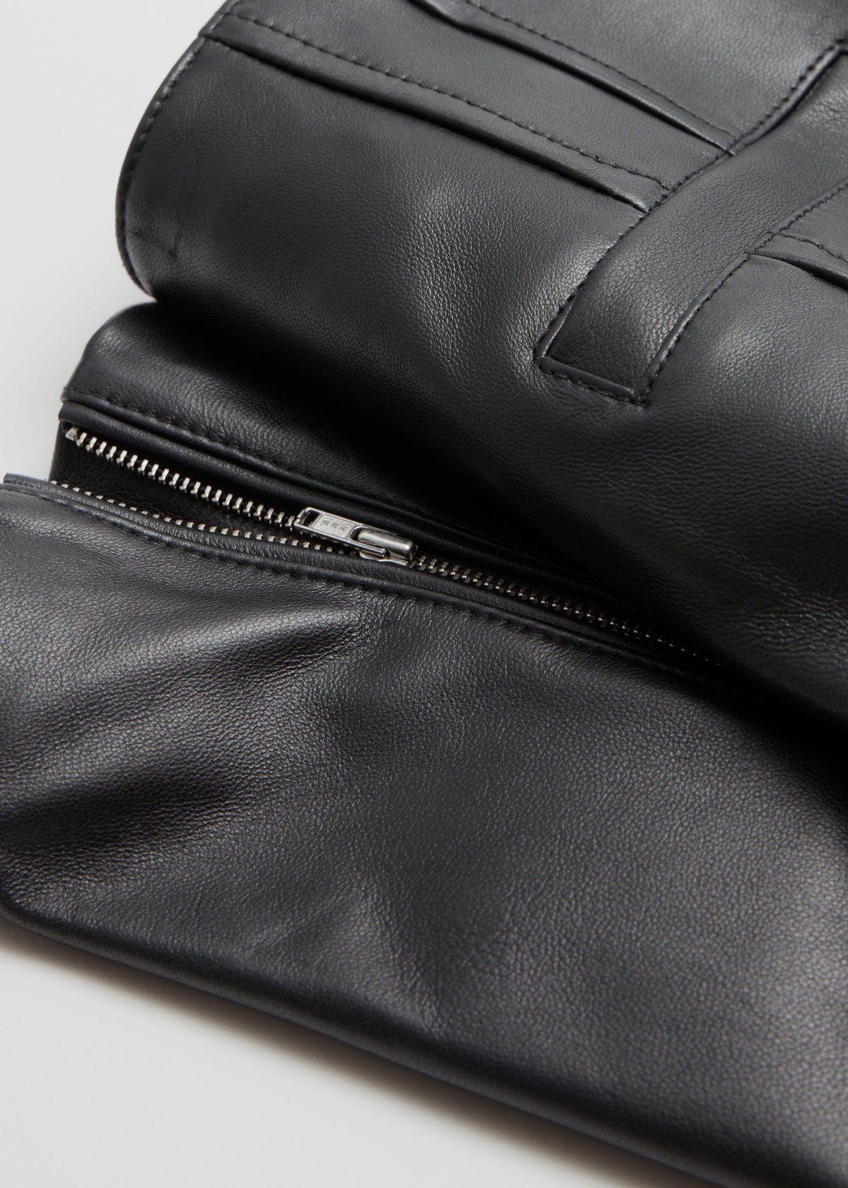 & Other Stories - Carbon Leather Trousers - Black -