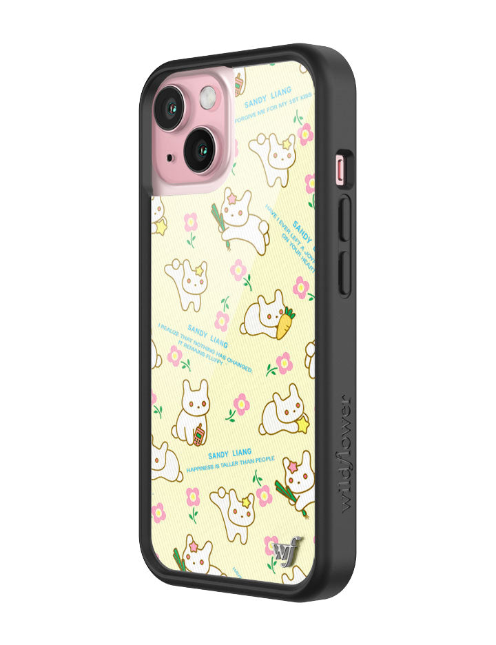 Wildflower iPhone case 15 Sandy Liang Bunny Gift Wrap Yellow Cute