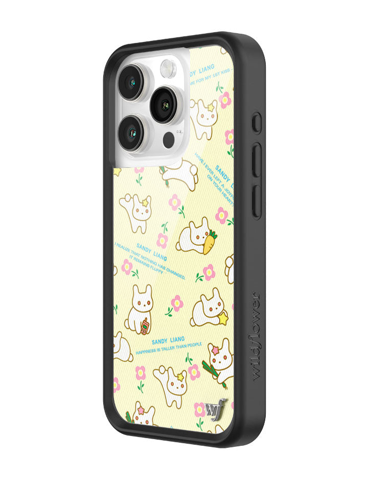 Wildflower iPhone case 15 Pro Sandy Liang Bunny Gift Wrap Yellow Cute