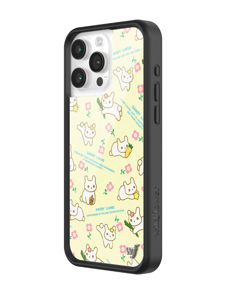 Wildflower iPhone case 15 Pro Max Sandy Liang Bunny Gift Wrap Yellow Cute
