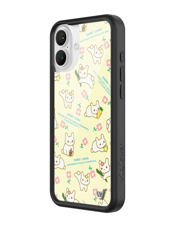 Wildflower iPhone case 16 Plus Sandy Liang Bunny Gift Wrap Yellow Cute