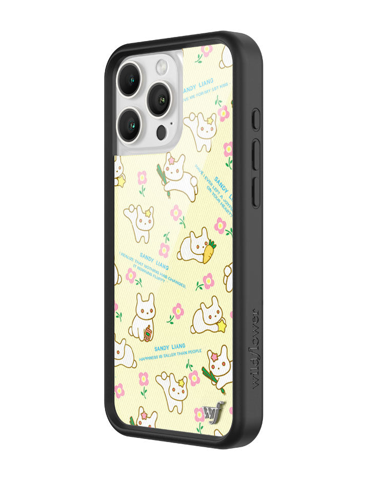 Wildflower iPhone case 16 Pro Max Sandy Liang Bunny Gift Wrap Yellow Cute