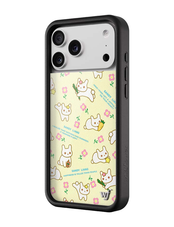 Wildflower iPhone case 17 Pro Max Sandy Liang Bunny Gift Wrap Yellow Cute