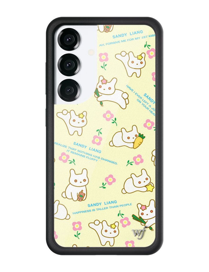 Wildflower Galaxy S25 case Sandy Liang Bunny Gift Wrap Yellow Cute